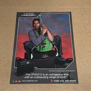 Vernon Reid of Living Colour - Crate Amps - 2004 Print Advertisement